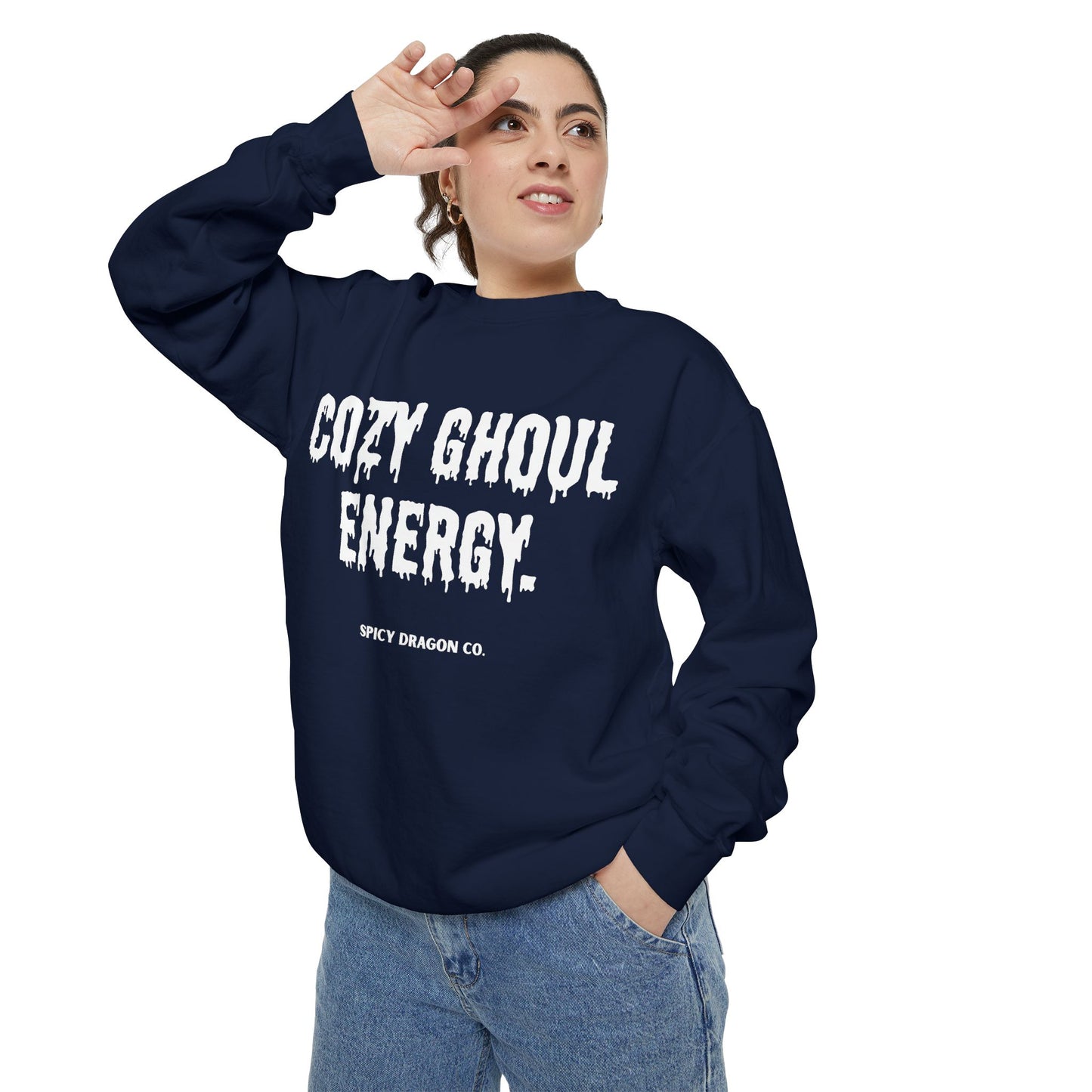 Cozy Ghoul Energy Comfort Colors Crewneck