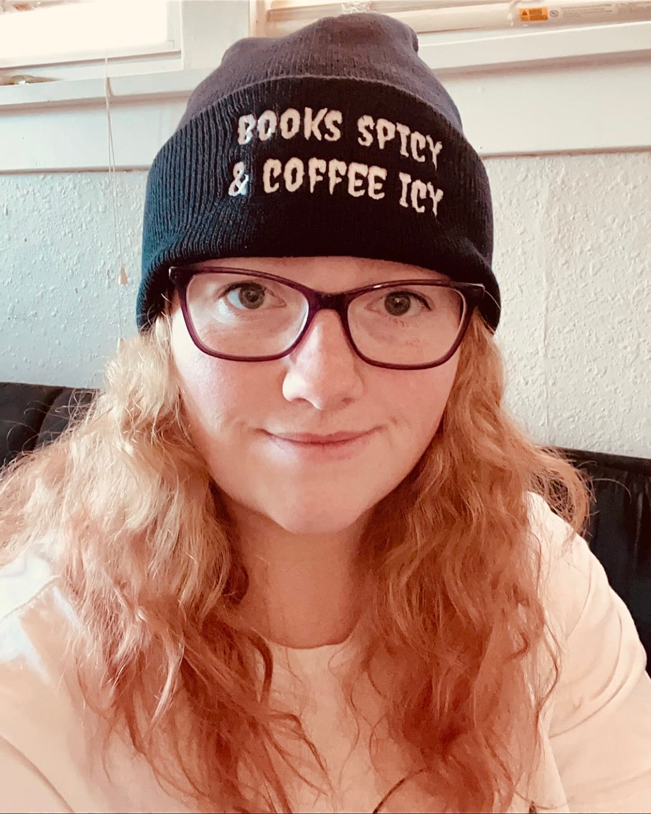 Spicy Books & Icy Coffee Beanie