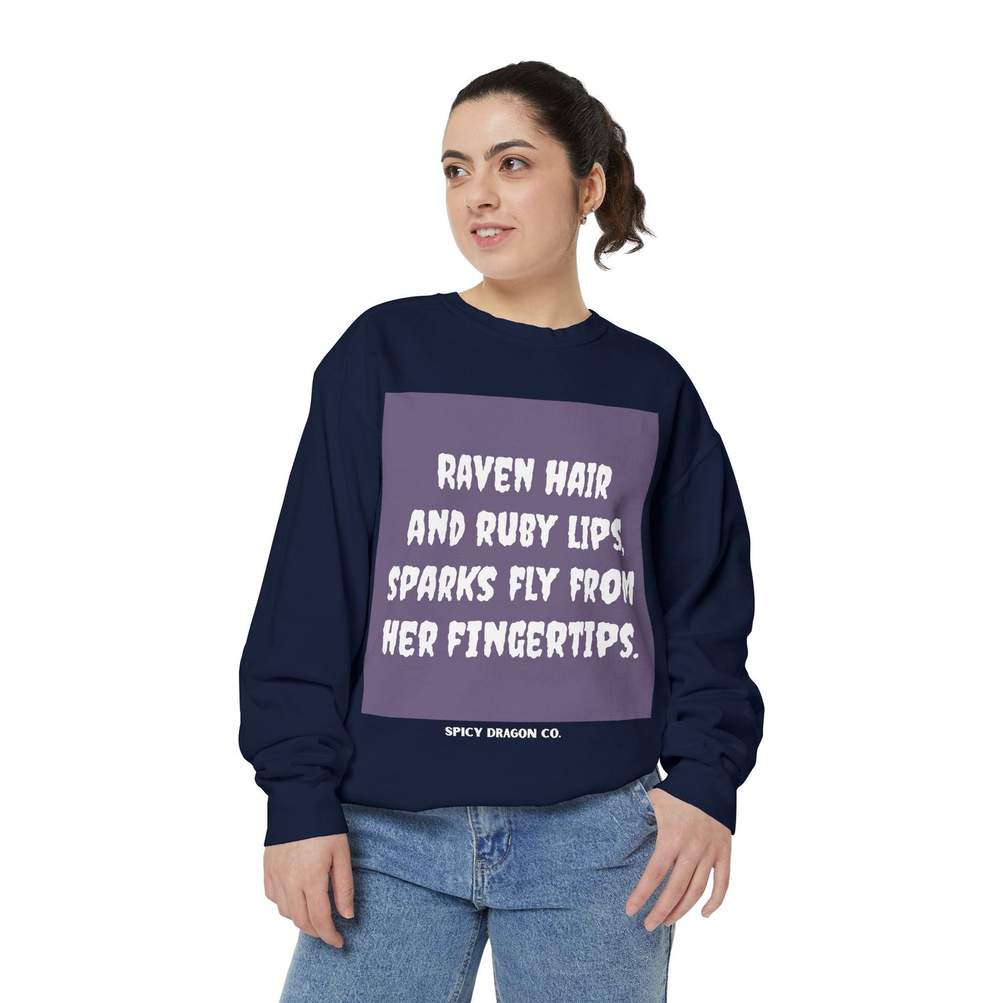 Raven Hair/Ruby Lips Comfort Colors Crewneck