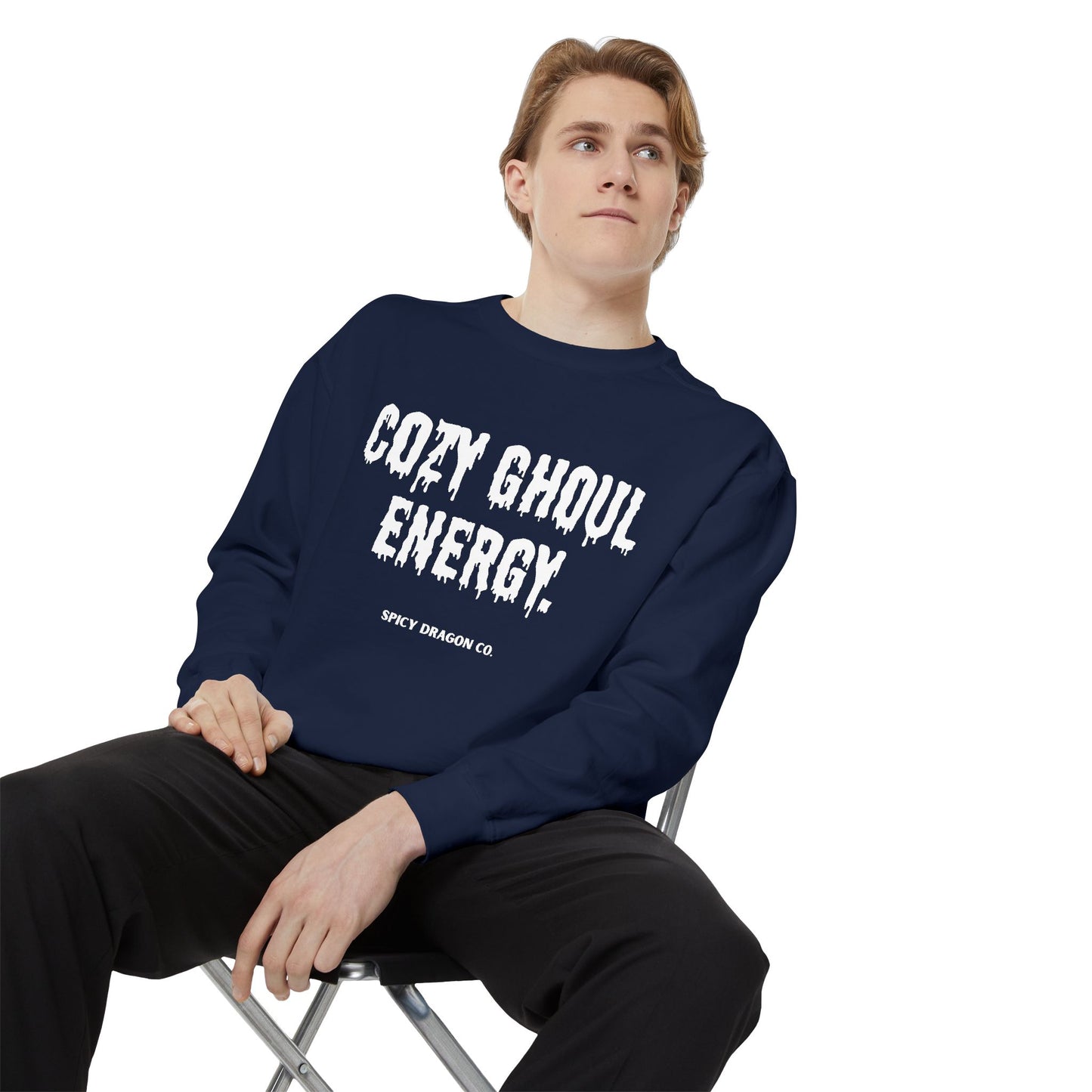 Cozy Ghoul Energy Comfort Colors Crewneck