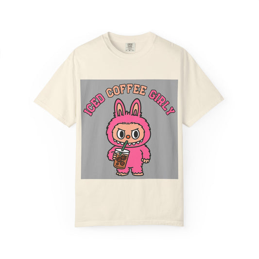 BuBu Iced Coffee Girly Comfort Colors Tee