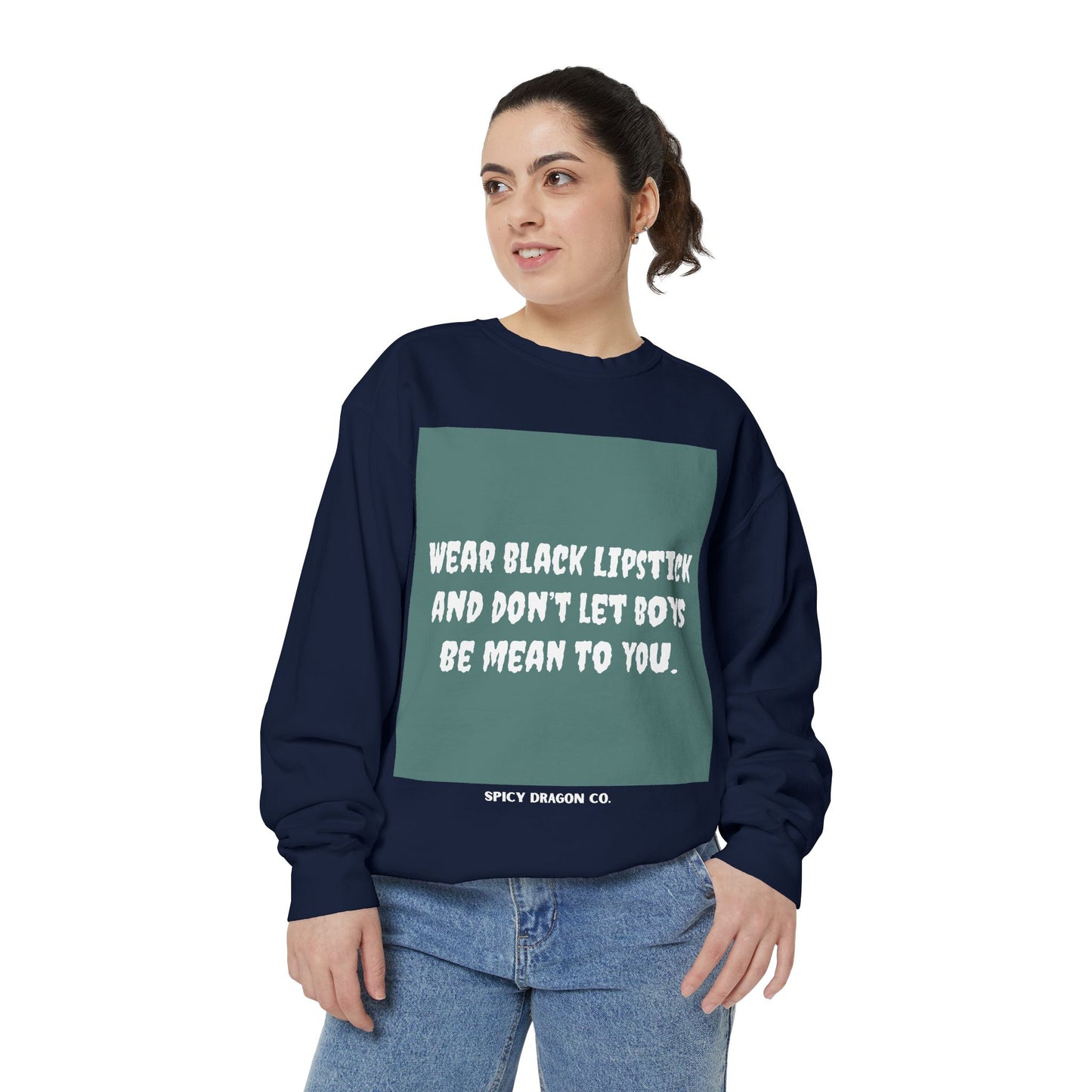 Black Lipstick Comfort Colors Crewneck