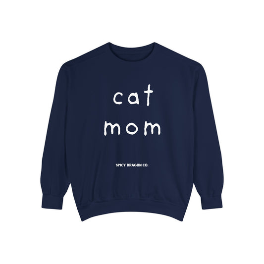 Cat Mom Comfort Colors Crewneck