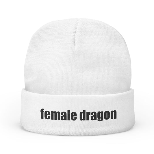 Female Dragon Embroidered Beanie