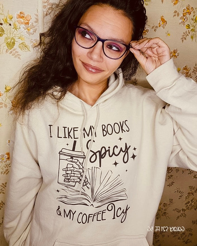 Spicy Books & Icy Coffee Hoodie