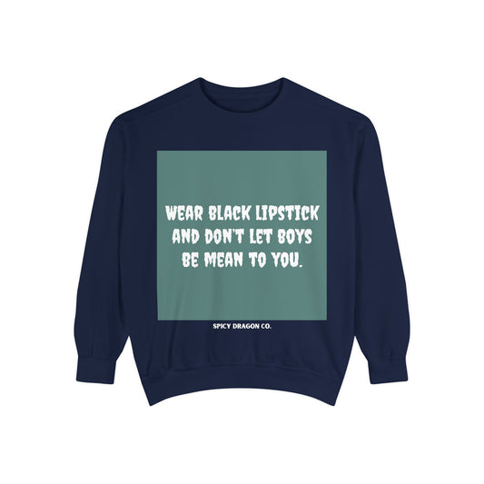 Black Lipstick Comfort Colors Crewneck