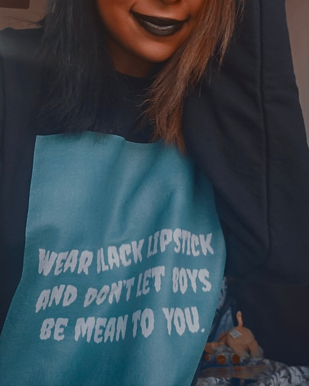 Black Lipstick Crewneck