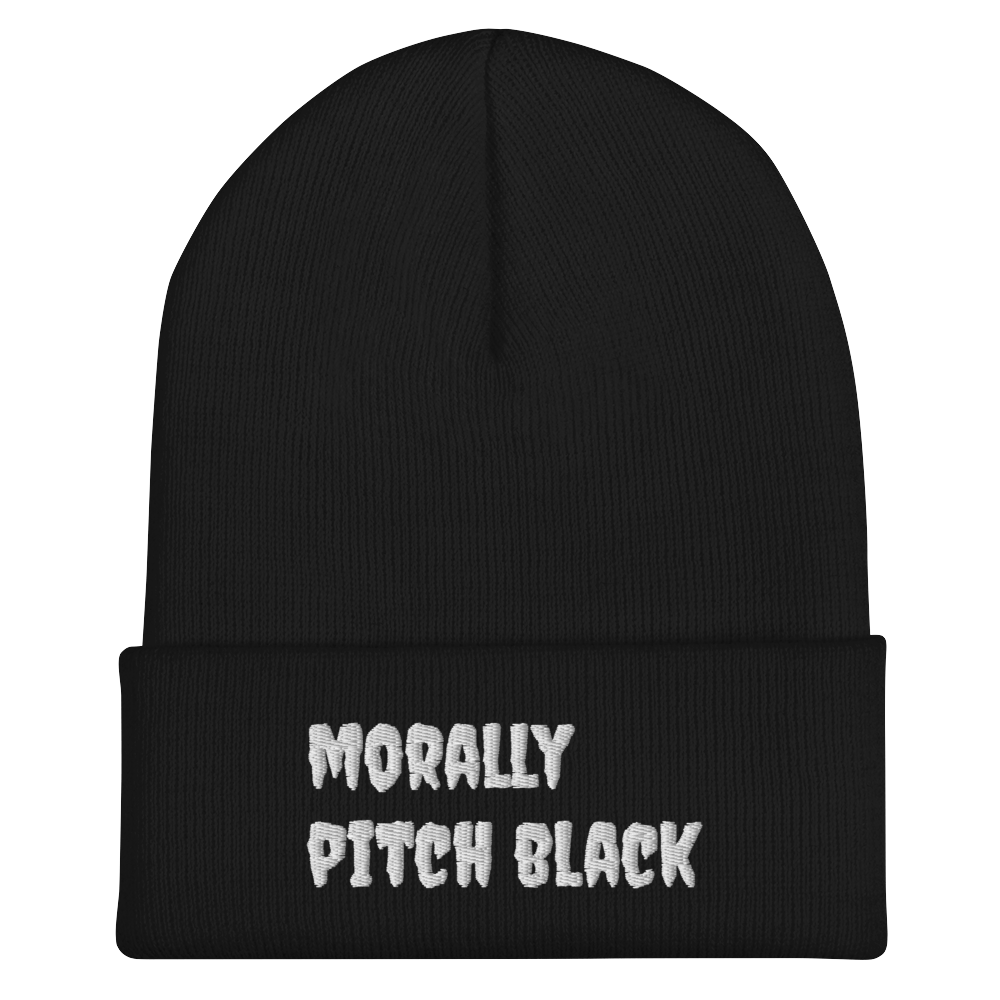 Morally Pitch Black Beanie