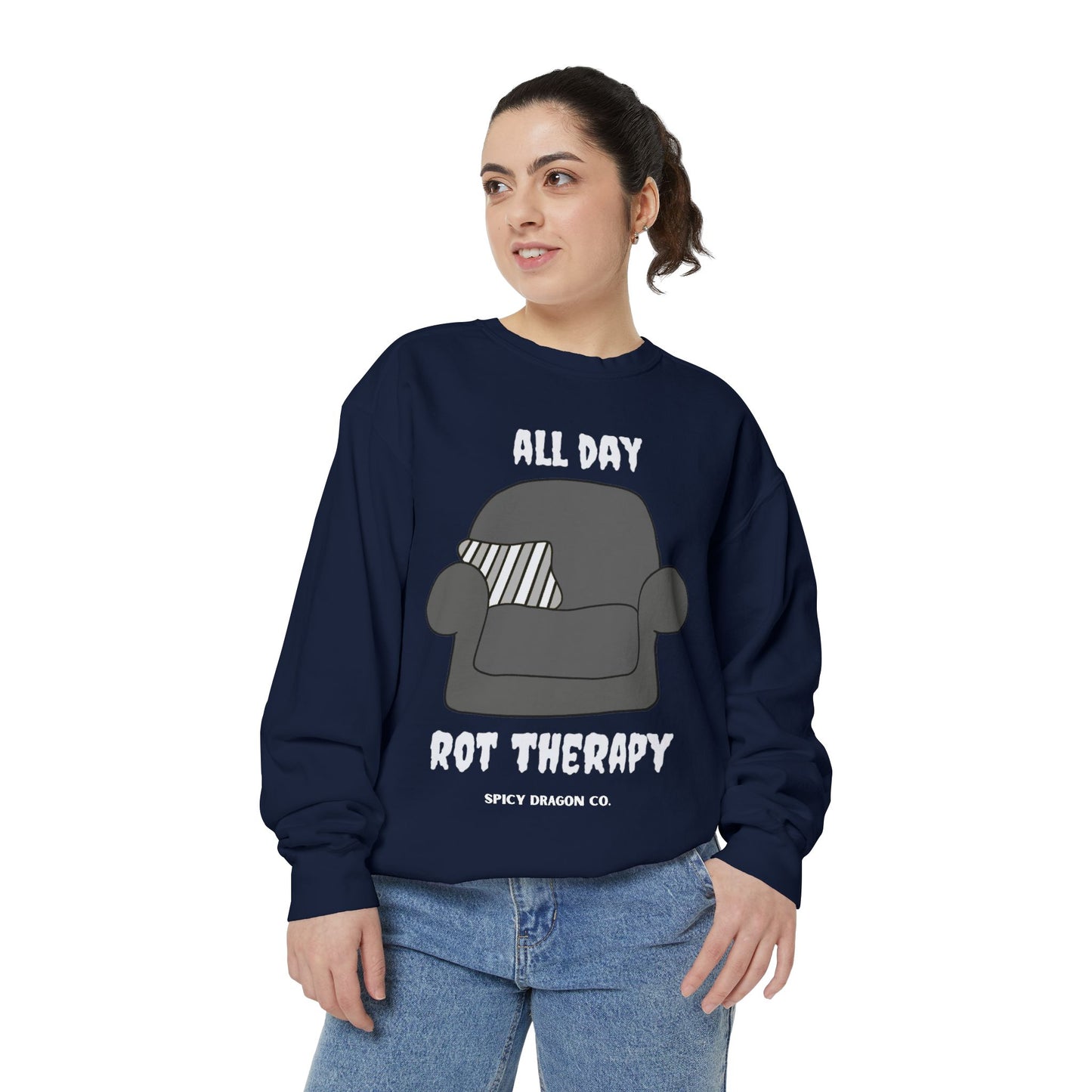 All Day Rot Therapy Comfort Colors Crewneck