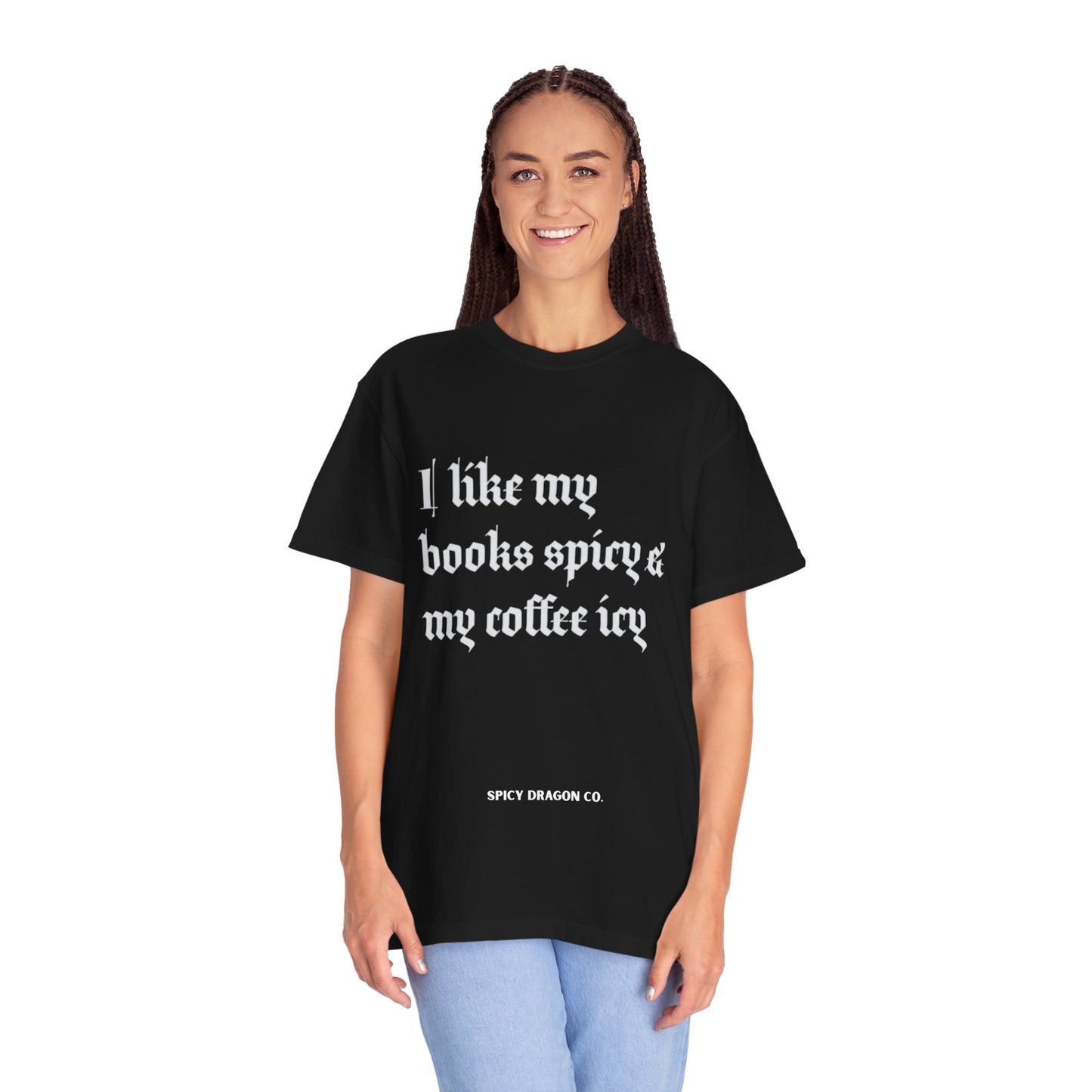 Books Spicy & Coffee Icy Comfort Colors Tee