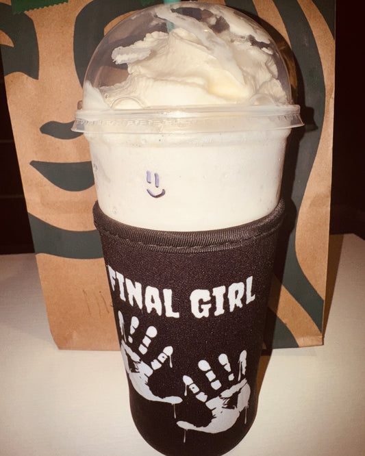 Final Girl Iced Coffee Koozie
