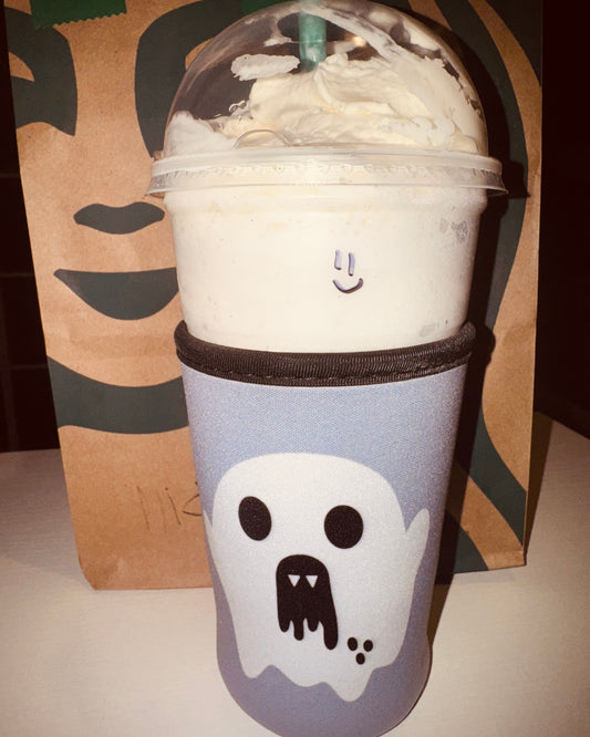 Ghosty Vamp Iced Coffee Koozie