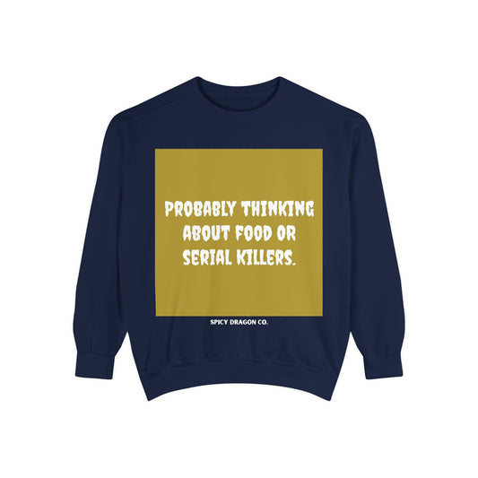 Food/Serial Killers Comfort Colors Crewneck