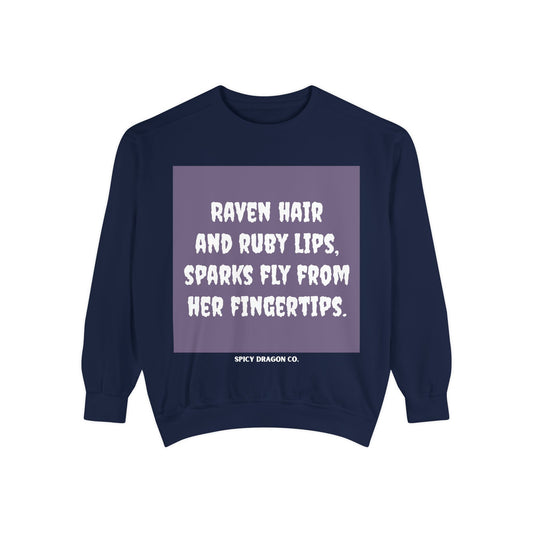 Raven Hair/Ruby Lips Comfort Colors Crewneck