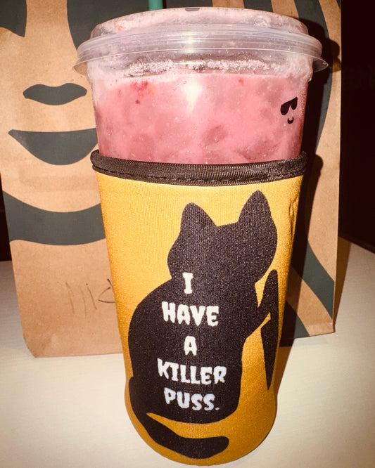 Killer Puss Iced Coffee Koozie