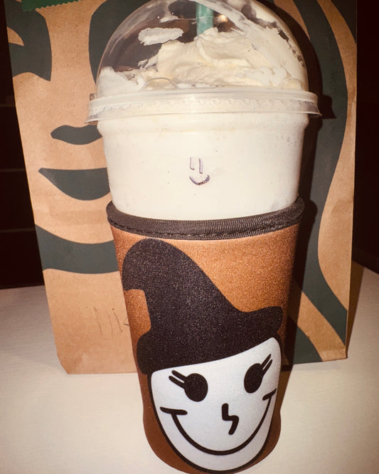 Witch Smiley Iced Coffee Koozie
