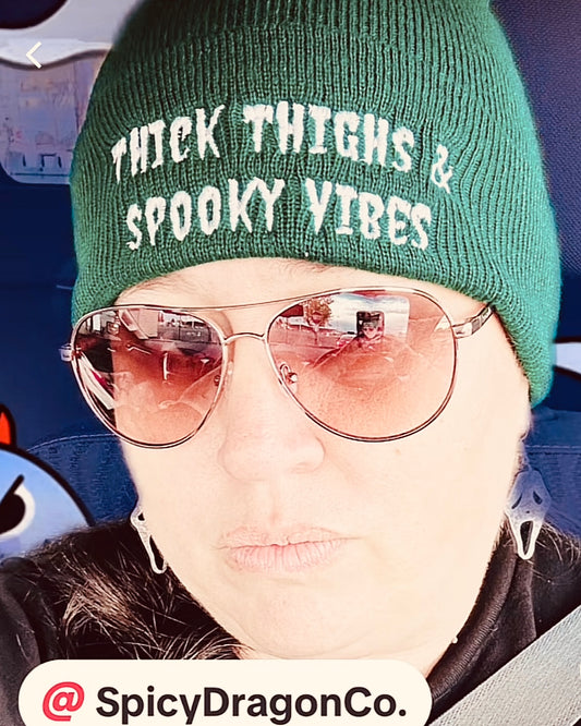 Thick Thighs & Spooky Vibes Beanie