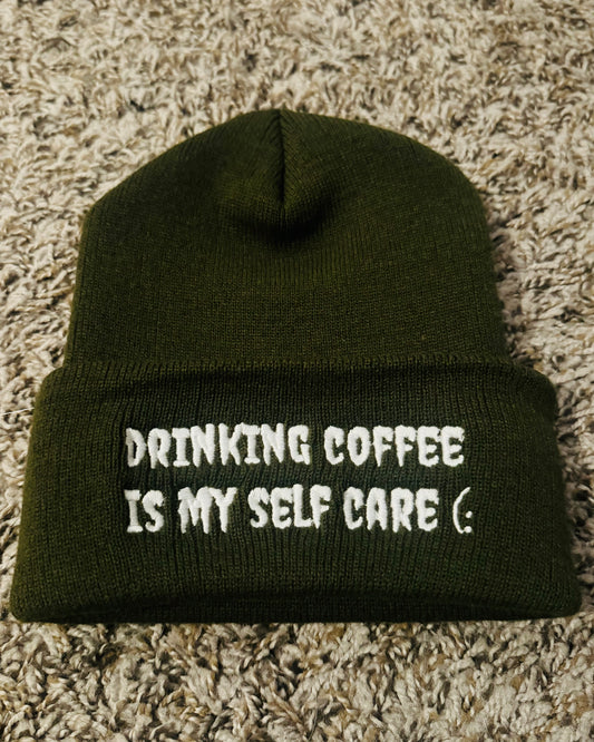 Self Care / Drinking Coffee Beanie