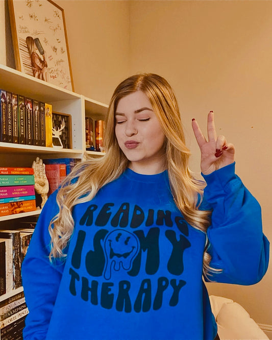 Reading Is My Therapy Crewneck