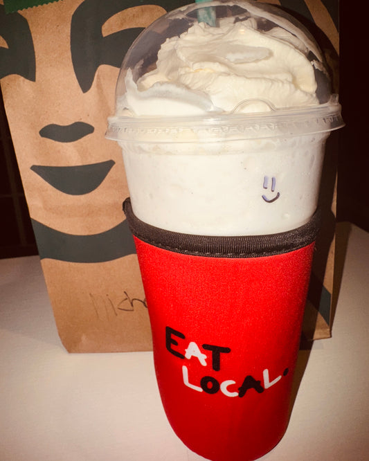 Eat Local Iced Coffee Koozie