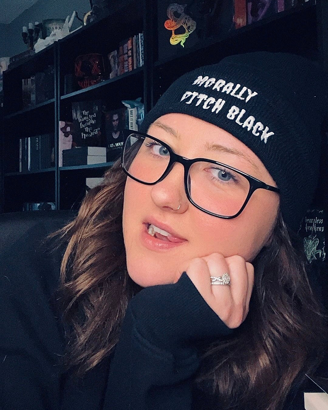 Morally Pitch Black Beanie