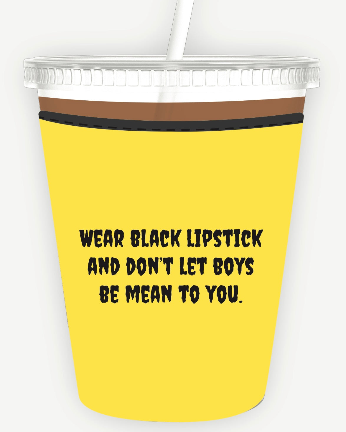 *Black Lipstick Iced Coffee Koozie