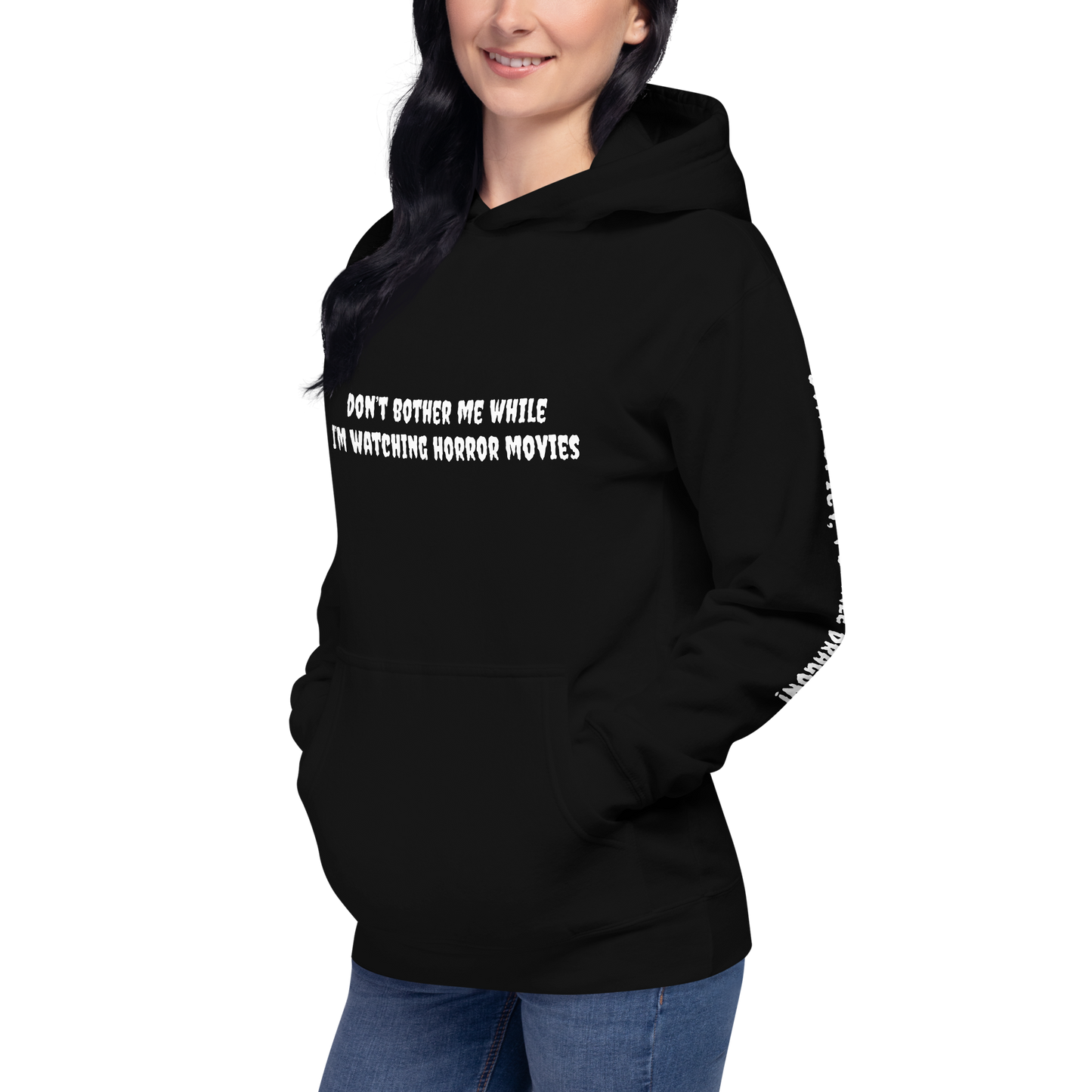 Set 3. Don’t Bother Me / Watching Horror Movies Premium Hoodie