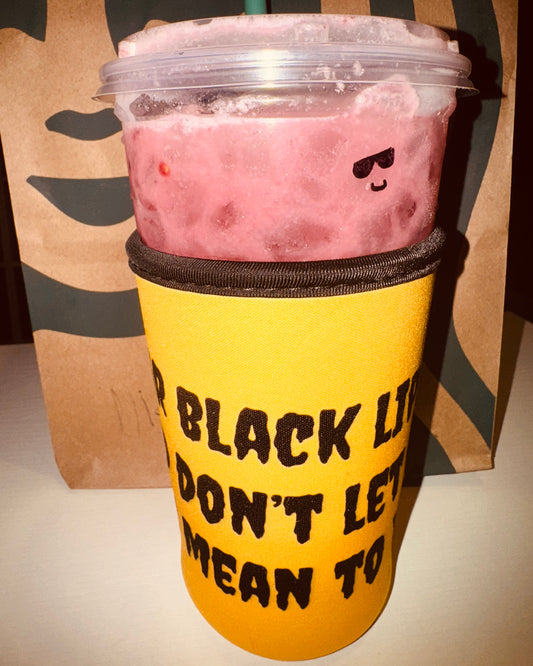 Wear Black Lipstick & Don’t Let Boys Be Mean To You Iced Coffee Koozie