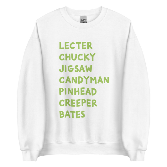 Horror Movie Killers Crewneck