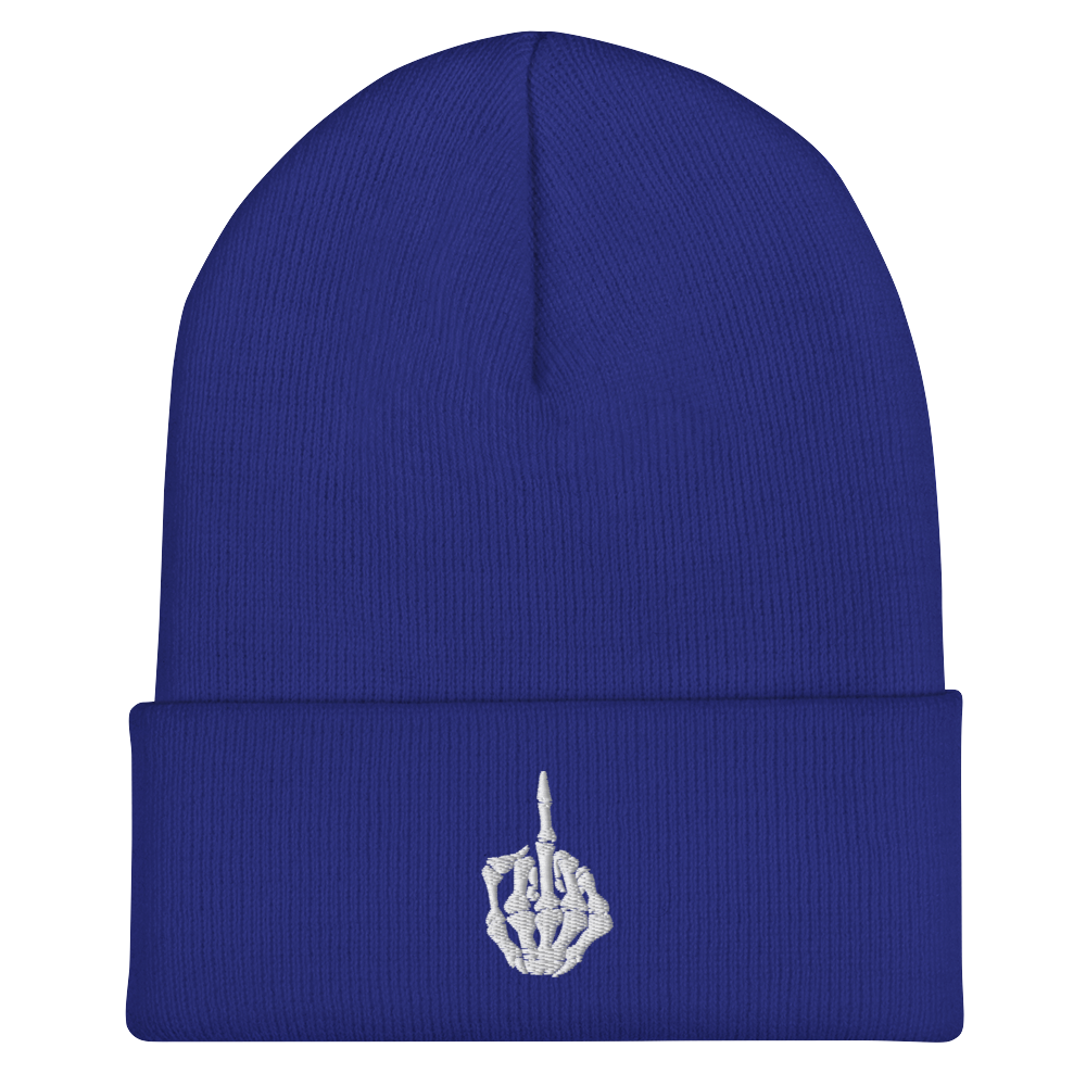 Skeleton Middle Finger Beanie