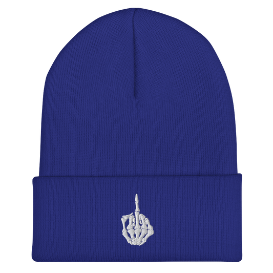 Skeleton Middle Finger Beanie