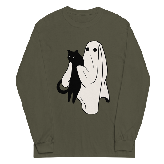 Ghost Holding Cat Long Sleeve