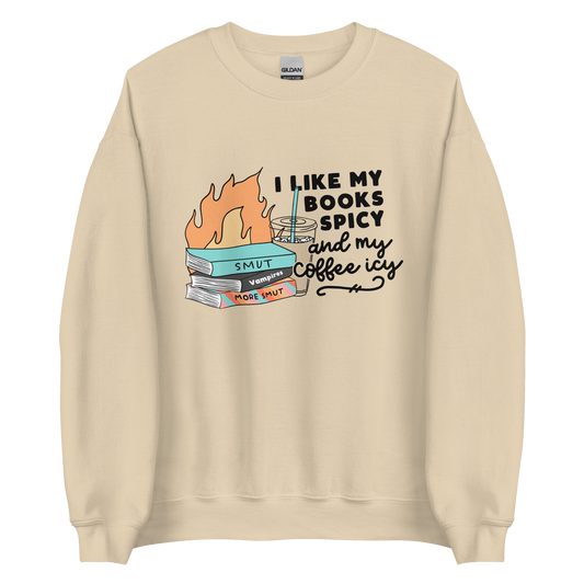 Spicy Books & Icy Coffee Crewneck