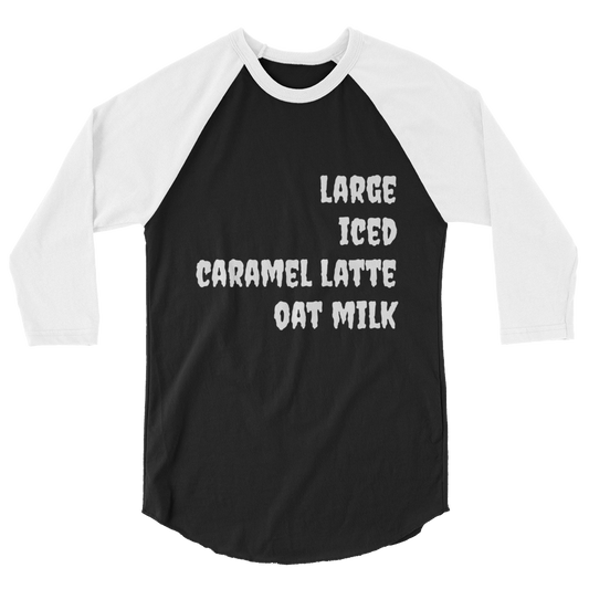 Custom Coffee Order Baseball Tee