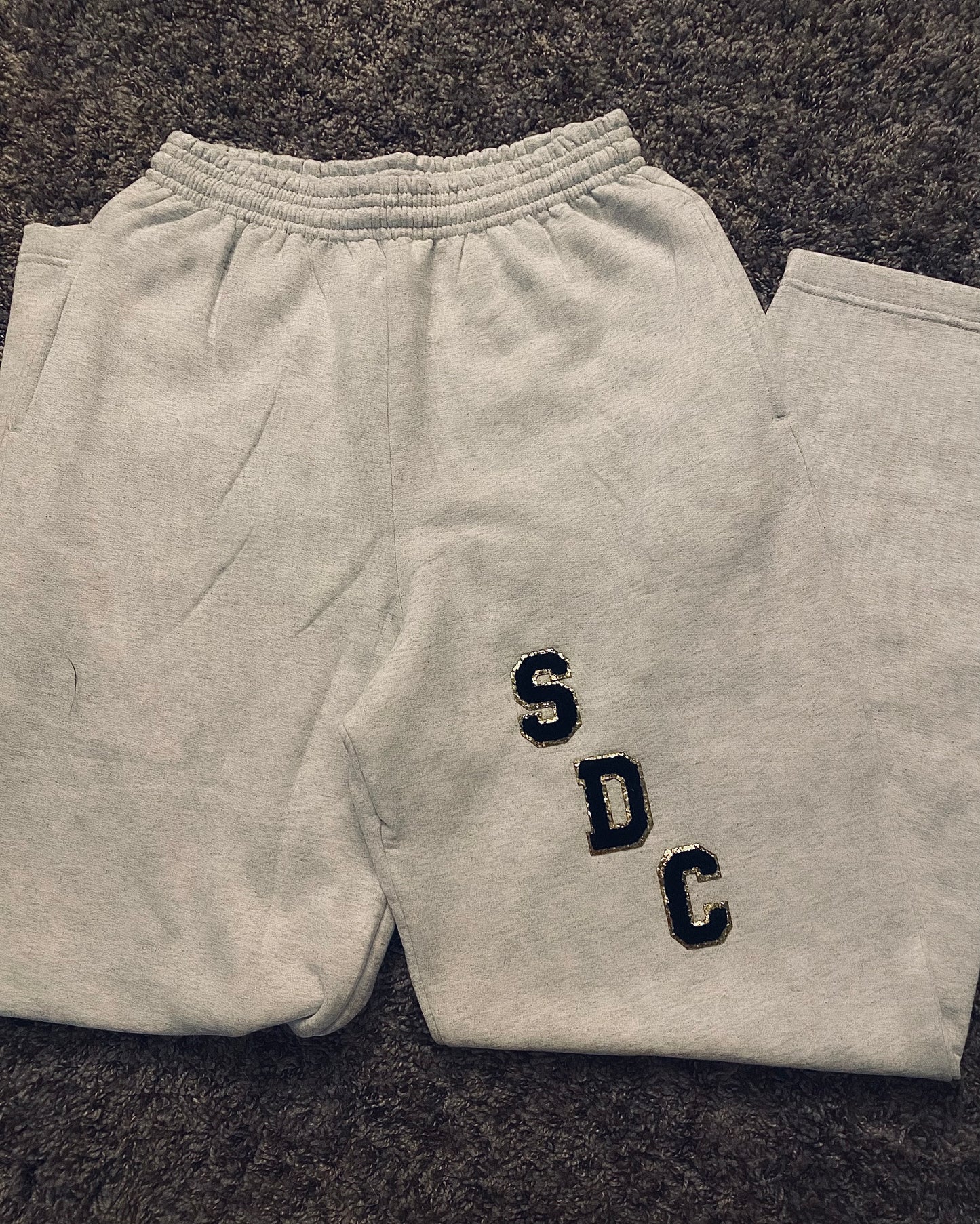 Ash Grey SDC Letter Patch Sweatpants