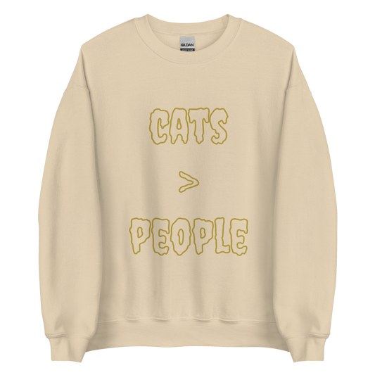 Cats Are Greater Than People Crewneck