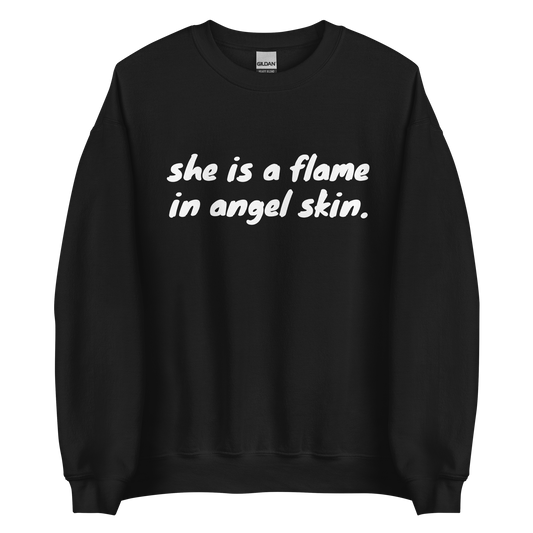 Flame/Angel Skin Crewneck