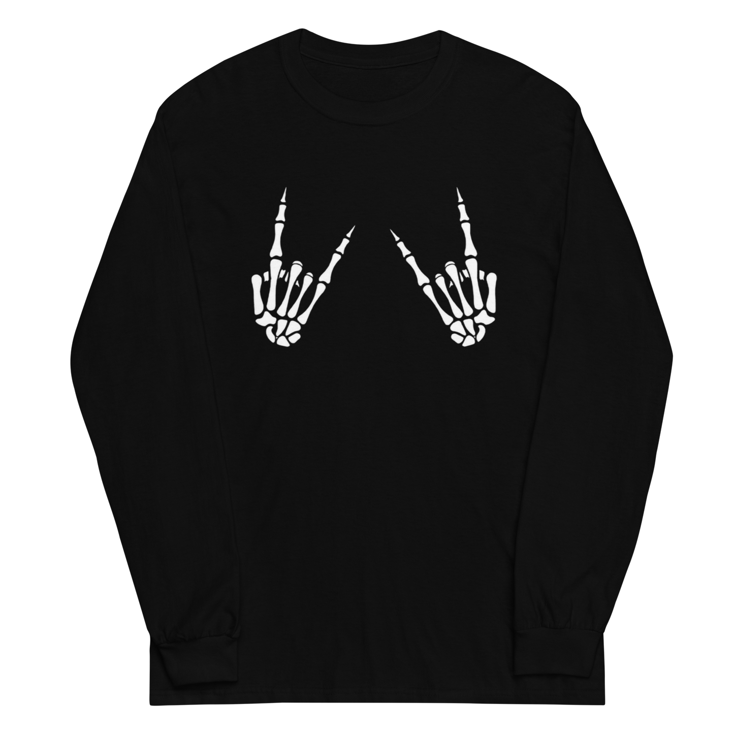 Skeleton Rock On Hands Long Sleeve