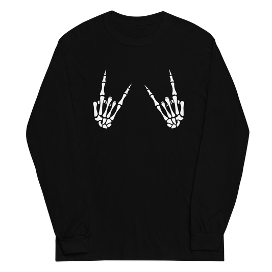 Skeleton Rock On Hands Long Sleeve