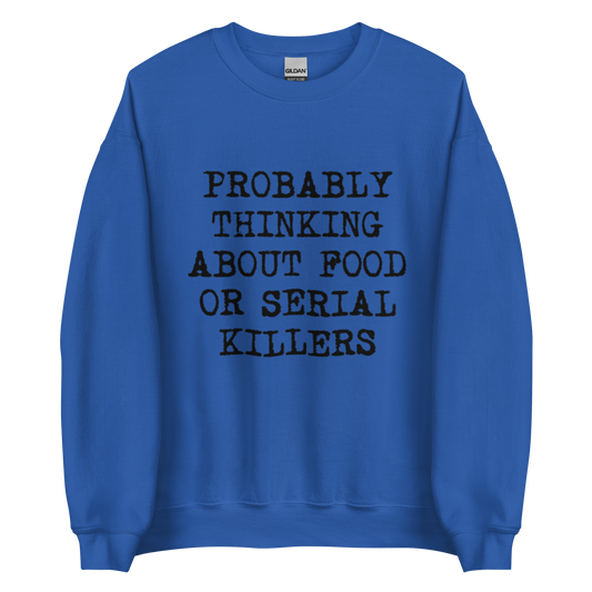 Food/Serial Killers Crewneck