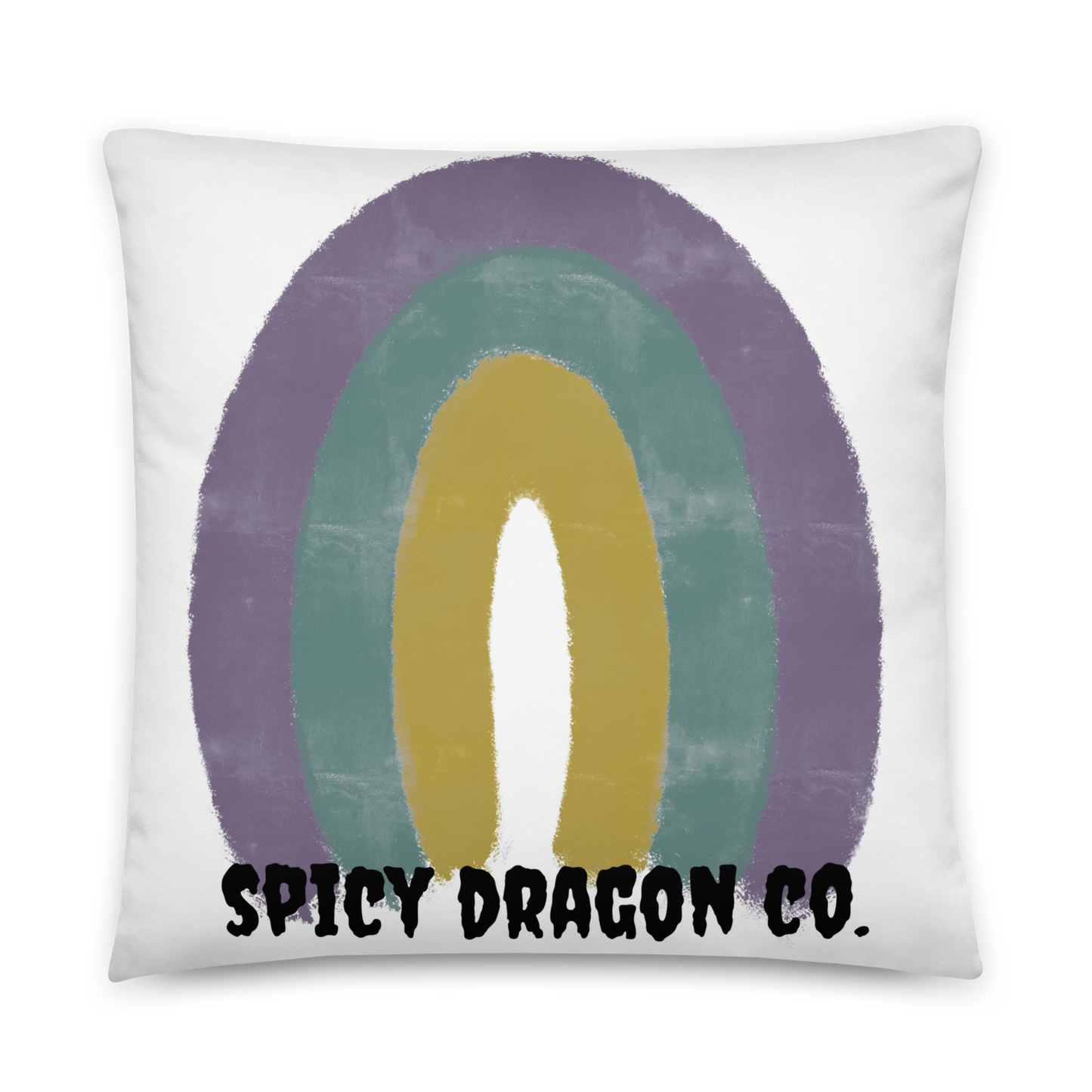 Spooky Rainbow Logo Pillow