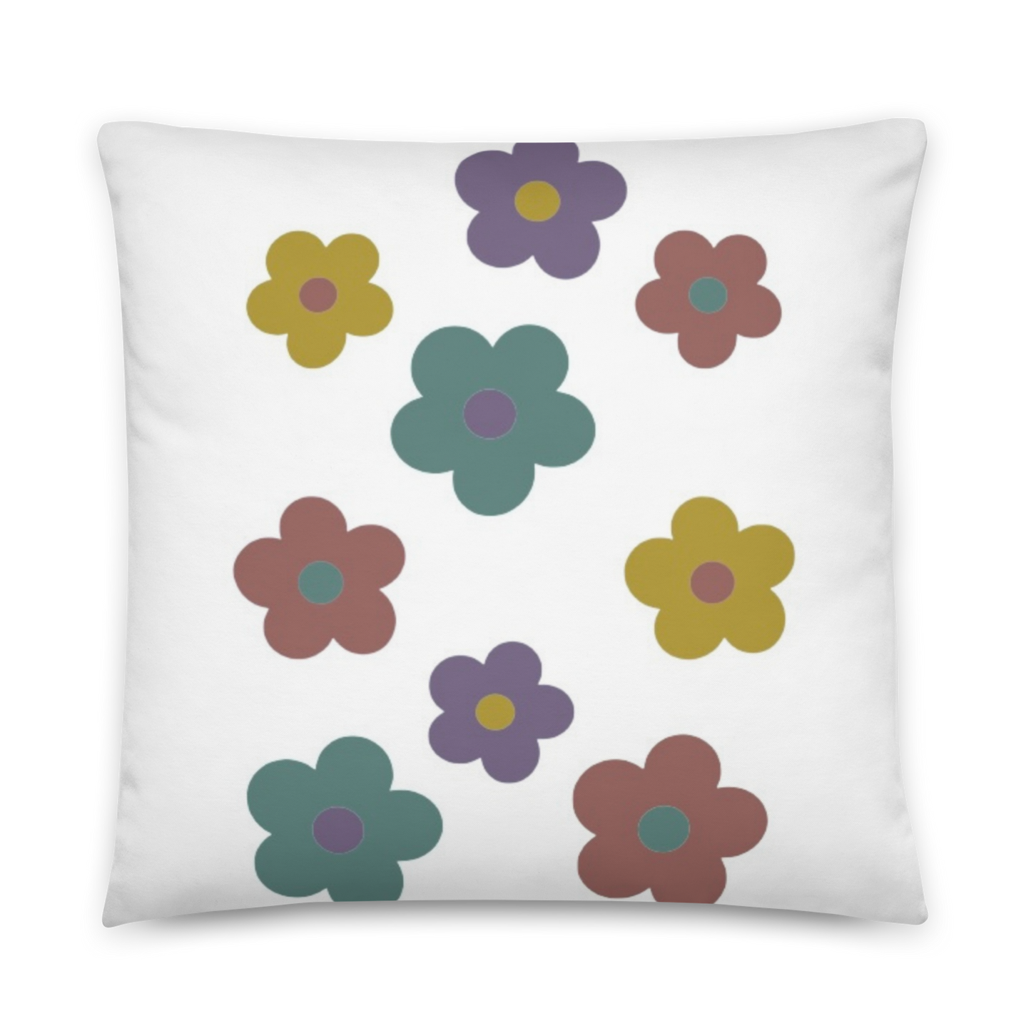 Retro Flowers Pillow