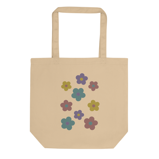 Retro Flowers Eco Tote Bag