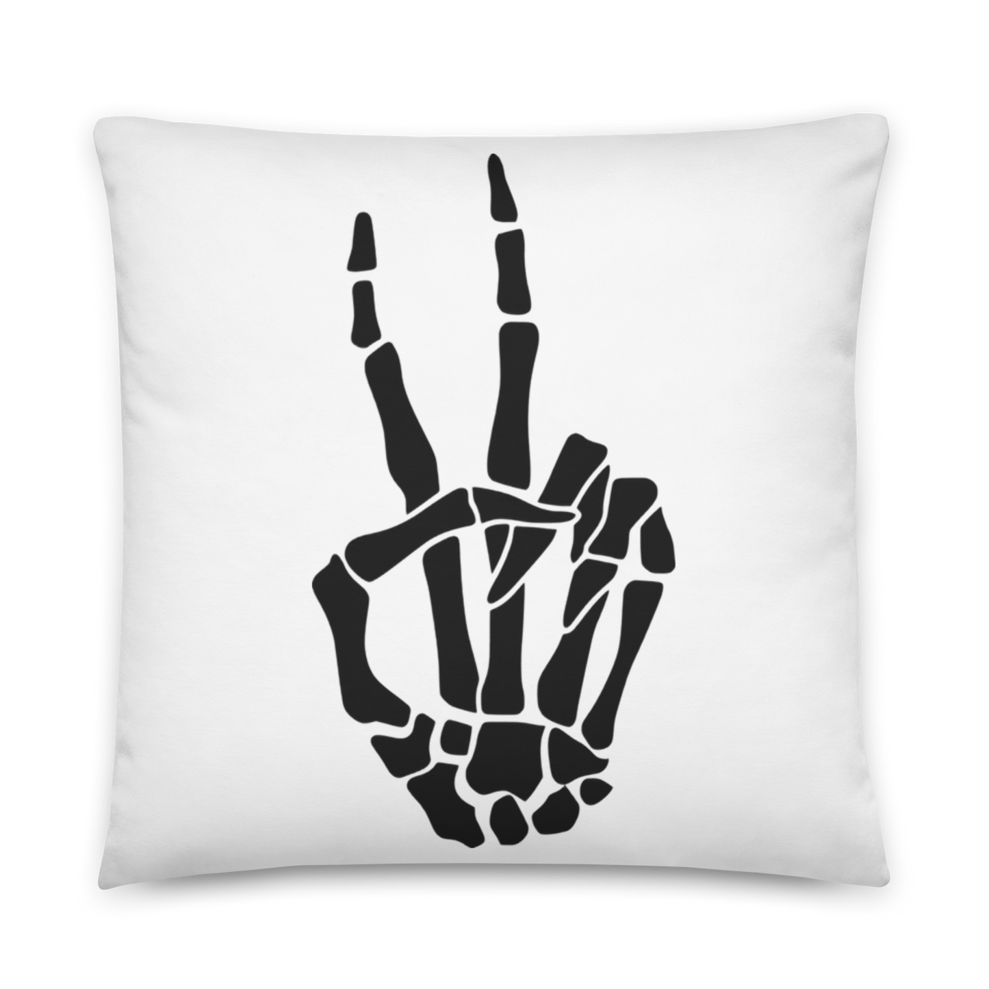 Skeleton Peace Sign Pillow