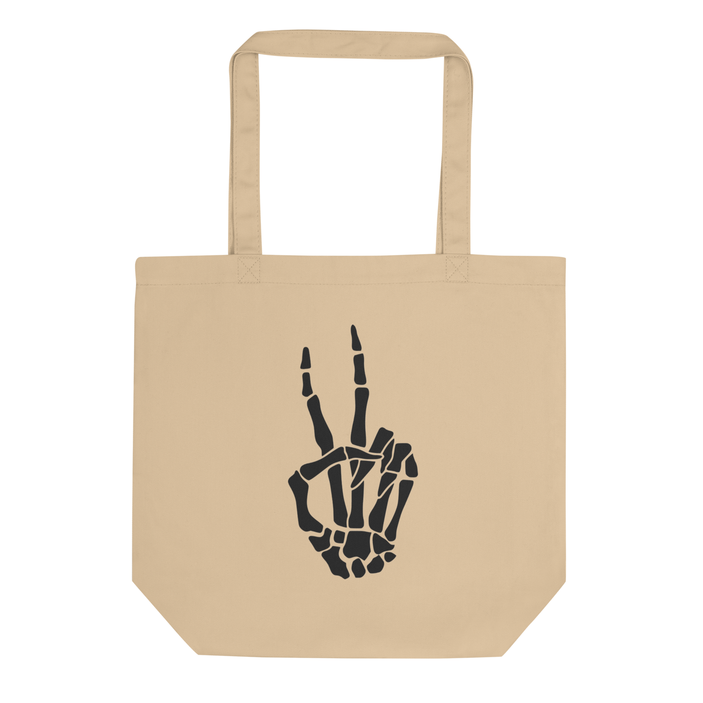 Skeleton Peace Sign Eco Tote Bag