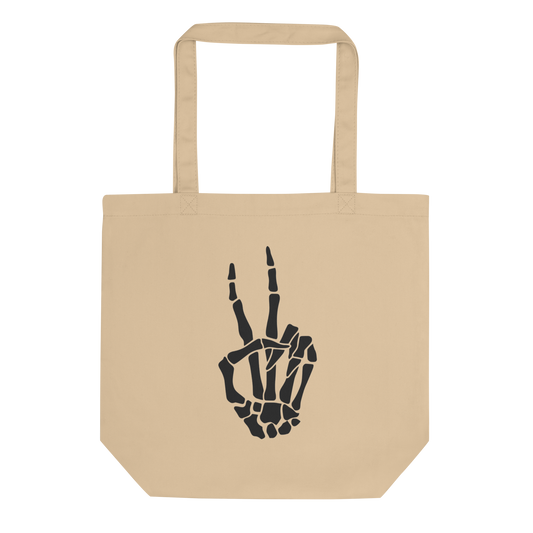 Skeleton Peace Sign Eco Tote Bag