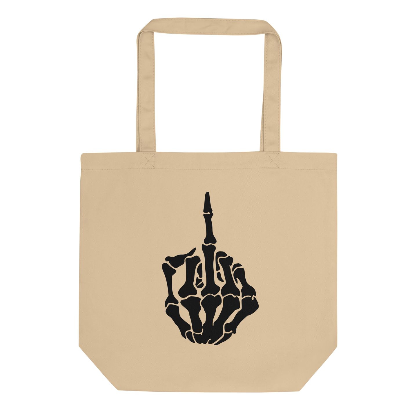 Skeleton Middle Finger Eco Tote Bag