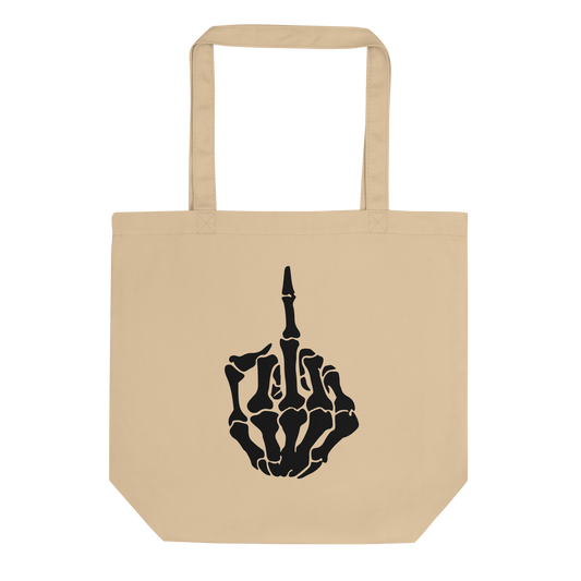 Skeleton Middle Finger Eco Tote Bag