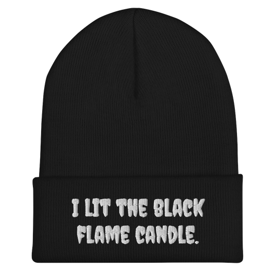 Black Flame Candle Beanie