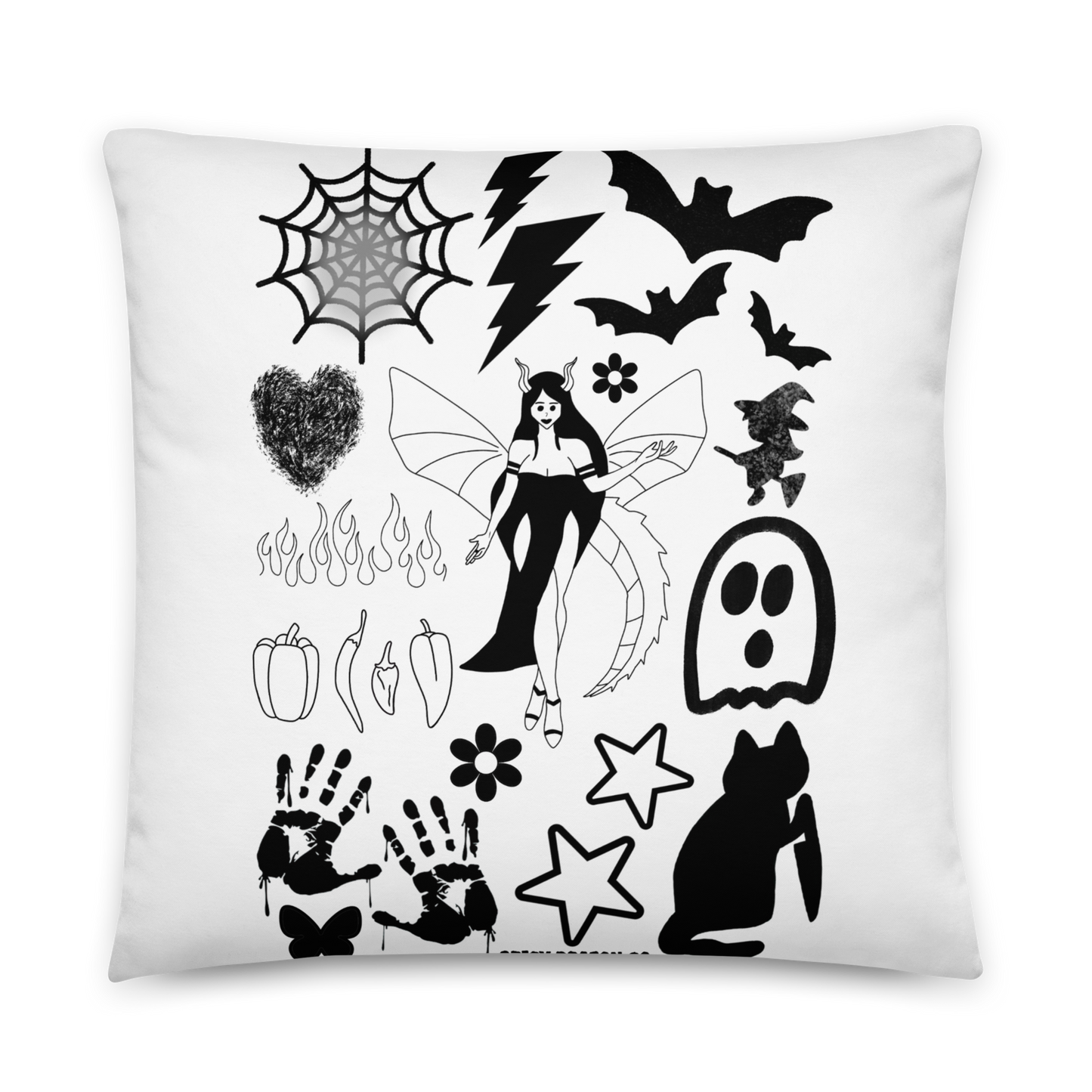 Spicy Dragon Co. Collage Pillow